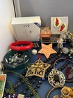 Antique Vintage Junk Drawer Jewelry Lot Estate Sale Find Lot X-48