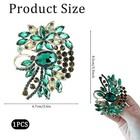Big Flower Brooch Pin For Women fashion Large Flowers One Size  Green
