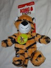 New Kong Wild Knots Bear Small medium Orange black Squeaky Plush Dog Toy 