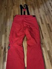 Rossignol Men Large Red Rlkmp04 Ski Insulated Primaloft Snow Suspender Pants New