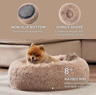 Donut Plush Pet Dog Cat Bed Fluffy Soft Warm Calming Bed Kennel Nest 60 70 80 Cm