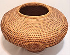 Large Vintage Wicker Basket Snake Charmer Rattan Vase