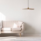 River Of Goods Marina 24  Antique Brass Disk Shaped Wavy Indoor Pendant