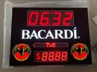      New Bacardi Digital Customizable Display Board Clock Led Beer Bar Sign Light