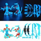 Titan 13 Action Figures  grow In The Dark Blue  T13 3d Action Figure Set Alre   