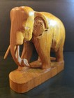 Hand Carved Wooden Elephant Figurine
