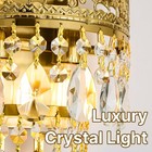 Gold Crystal Wall Sconces Set Of Two  Vintage Empire Wall Sconce With Unique    