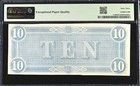 1864  10 Confederate States Of America Note Pcgs 63 Epq T-68