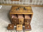 Vintage Enesco Japan 9 Drawer Spice Cabinet Chest W  Spice Jars - 6 1 2    X6 1 2   