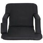 Wide Stadium Seat Chair Black Bleachers Or Benches - Armrest Support - Portable
