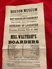 220 Civil War Broadside Boston  1863 Various Plays   Actors Reserved  50 Seats