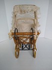 Victorian Baby Doll Stroller Wicker Carriage Small Pram Buggy Antique Vintage