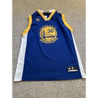 Adidas Stephen Curry Jersey Youth Large Blue Fair Gsw Warriors 30 Nba Basketball