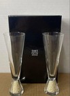 Saks Fifth Avenue Pearl Base Champagne Flutes Set Of 2