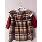 Vintage Polly Flinders Hand Smocked Brown Plaid Dress Toddler Size T2 Fall