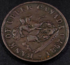 1857 Bank Of Upper Canada Half Penny Bank Token 