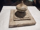 Antique Vtg Newel Post Wood Finial Victorian Railing Salvage Chippy Shabby 