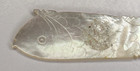 Antique Mother Of Pearl Chinese Fish Gaming Chip Coy With Bird Carvings