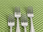 Oneida Countess Stainless 4 Salad Forks Beaded Glossy Flatware - 7 1 8 