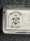 Rare Vintage Outlaw Mc Club Biker Courtesy Card Paperweight Warlords So Cal Ca