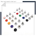 Double Cap Rivets 8mm Stud Rapid Rivets Leather Craft Repair Multiple Color