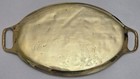 Antique Ottoman Empire Sultan Tughra Brass Serving Tray Turkish Calligraphy Rare