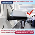 Horn Caps M Style Black Side Wing Mirror Cap Cover For Bmw 5 6 7 Serie F01 F02 F