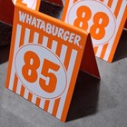 Whataburger Table Tent Lot 8 Texas Orange White Numbers 85 88 89 90 92 93 95 95