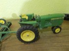 Vintage John Deere Farm Tractor And Back Deck With Auger