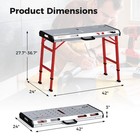 Welding Table 42  X 21  With Adjustable Height 2 Bar Clamps And Carrying Handle