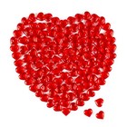 Acrylic Heart Translucent Hearts Shaped Crystals Gems For Table Scatter  Red