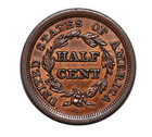 1854 Half Cent  Braided Hair  Red Brown  Scarcer This Nice  Choice Bu   