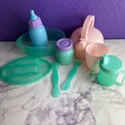 Vintage Y2k Disney Princess Play Dishes Tea Set Plates Pretend Baby Doll Toy Lot