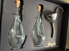 Cruet Bottles With Stopper Wine Decanters Funnel Set Nib