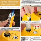 Yellow 3 Jet Flame Torch Cigar Lighter Punch Windproof Refillable Gas Portable