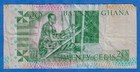 Ghana 20 Cedis 1980 P-21b Circulated Note -  Ag5862614   Corner Damaged  