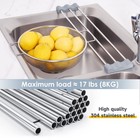 Tomorotec Adjustable Over-the-sink Kitchen Rack For Curve  Light Gray