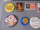 80 Vtg Pin Buttons Lot Pins Sports Politics Marathon Movies And More  