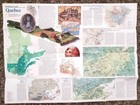 National Geographic Original Mar 1991 Map The Making Of Canada - Quebec