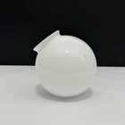Antique Vtg White Cased Glass Globe Ball Ceiling Lamp Shade 3    Fitter