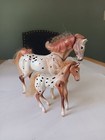 90s Grand Champions Mare   Foal Rare Spotted Horses Feed N Nuzzle Toy Playset