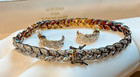 Vintage Suzanne Somers Earrings Bracelet 18k Gold Sterling Silver Diamond Accent