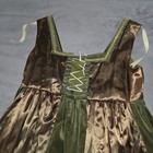 Vintage Handmade Velvet   Satin Lace Up Maxi Dress Renaissance Fair Sca Larp