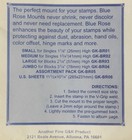 Blue Rose Black Background Stamp Mounts   small  26mm X 8 5   7 Strips  r16-05 