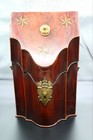 Antique Georgian Style Wooden Knife Box With Inlay 