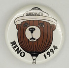 Vintage 1994 Smokey Bear Hot Air Balloon Reno Balloon Race Pinback Button