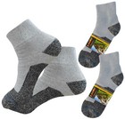 4-8-12 Ankle Socks Reinforced Gray Cotton Socks Full Cushion Size 9-11