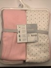 Carters Girls 2pk Swaddle Baby Blanket Security Pink Polka Dot New