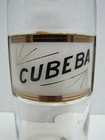 Cubeba Antique Reverse Glass Label Apothecary Drug Store Medicine Jar Bottle