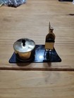 Vintage Postal 2 Oz Letter Scale Desk Brass On Metal Base Nice Condition